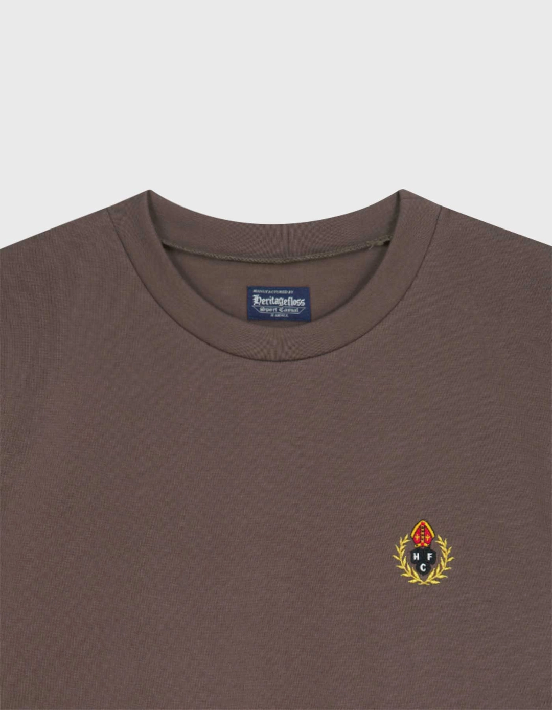 헤리티지플로스 CREST 20S COMPACT YARN T-SHIRT (W) / Brown 상품 이미지 2