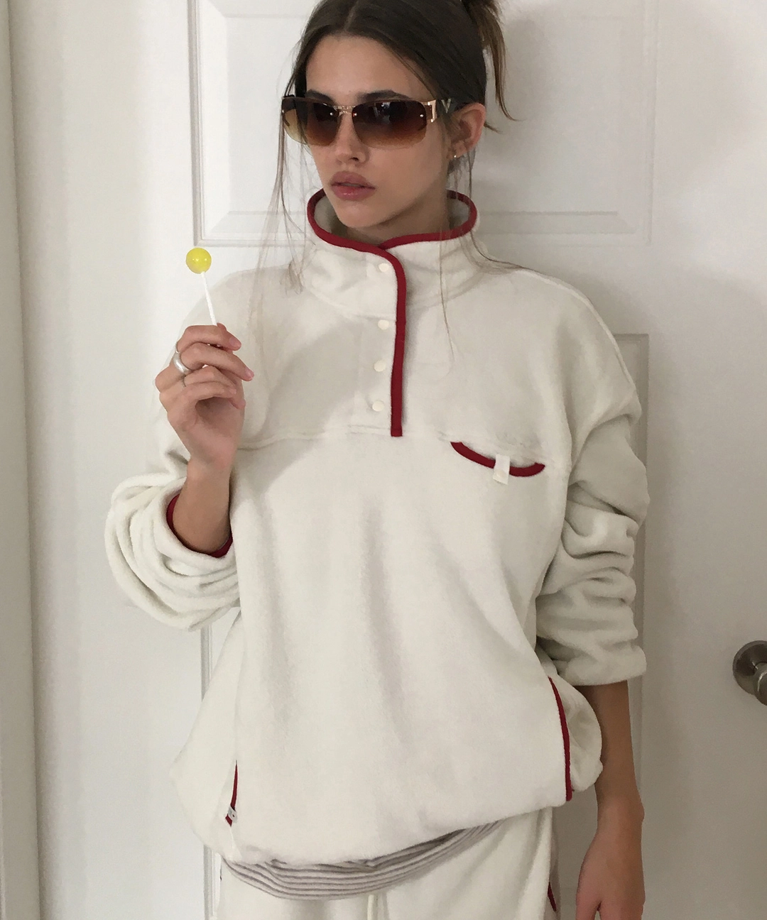비터셀즈 Wintry Fleece Snap Anorak-Ivory 상품 이미지 2