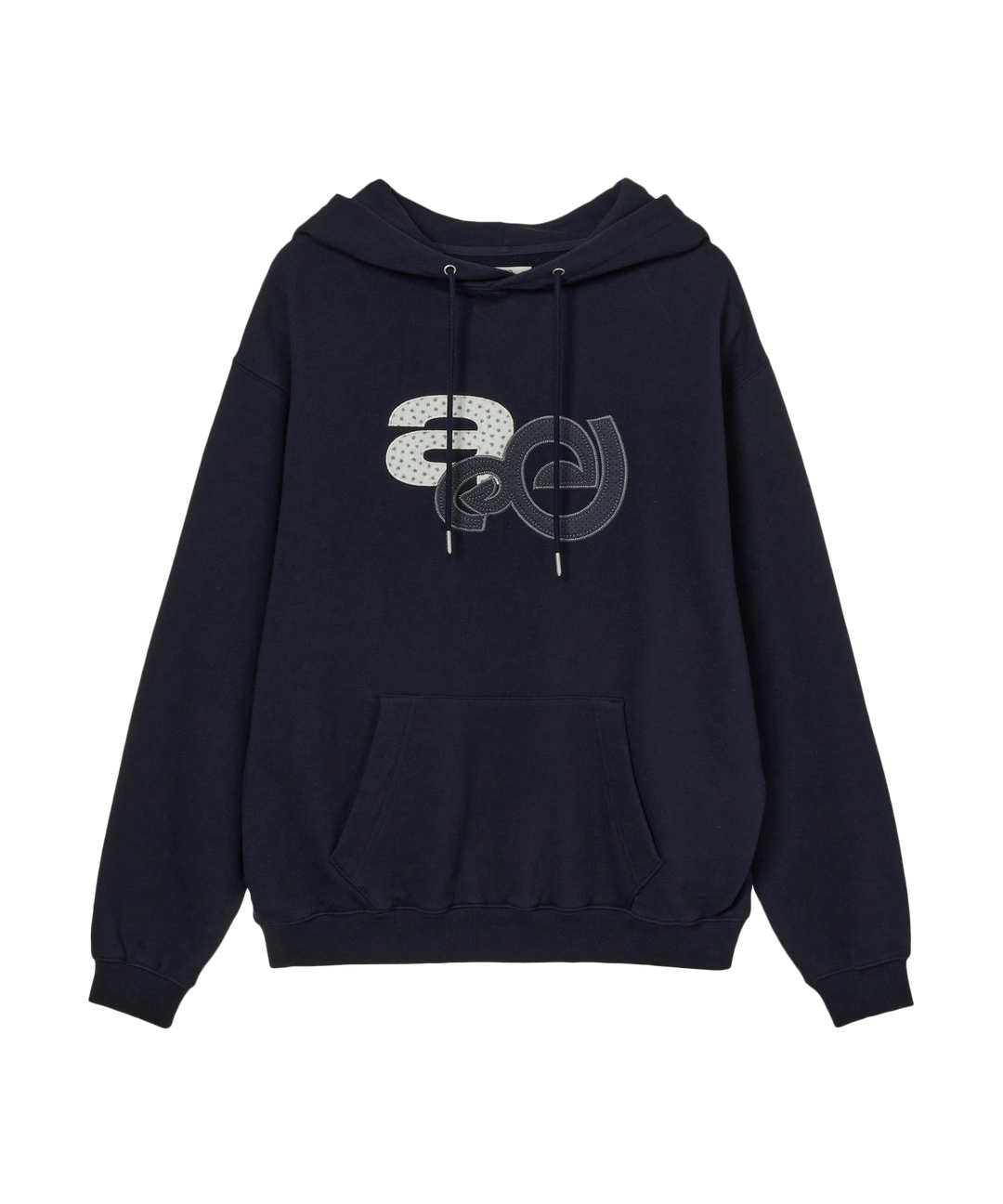 에이이에이이 APPLIQUE FLOWER LOGO HOODIE [NAVY] 상품 이미지 1