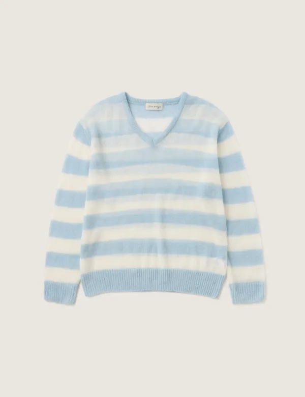 Pony Stripe Knit (Light Blue)