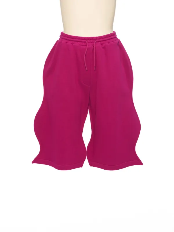 SS26 PURPLE WAVY ZIP-UP JERSEY SHORTS