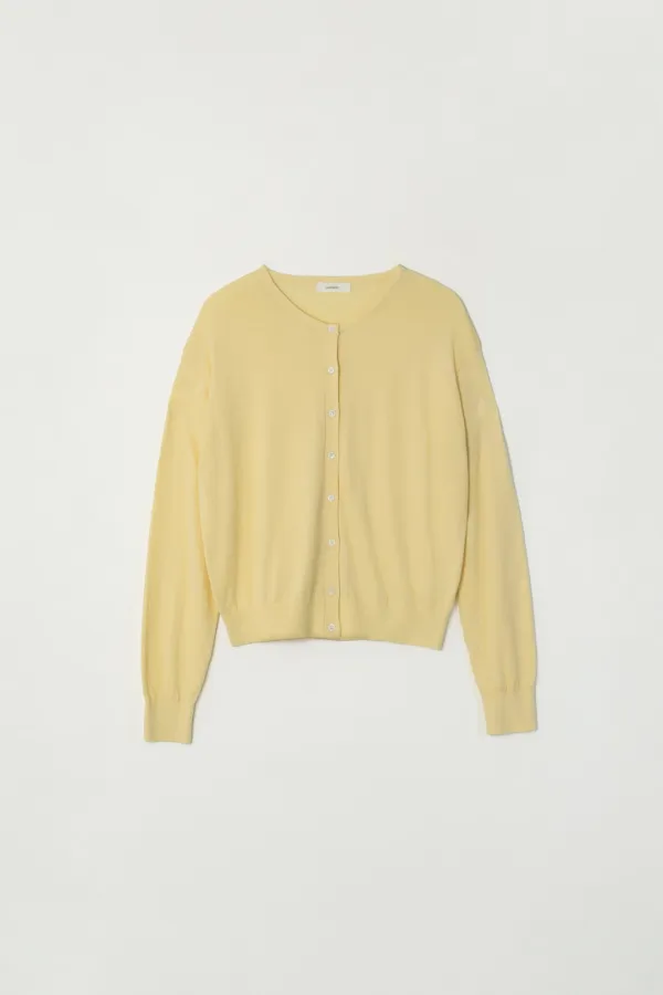 CLARA COTTON SILK CARDIGAN_YELLOW