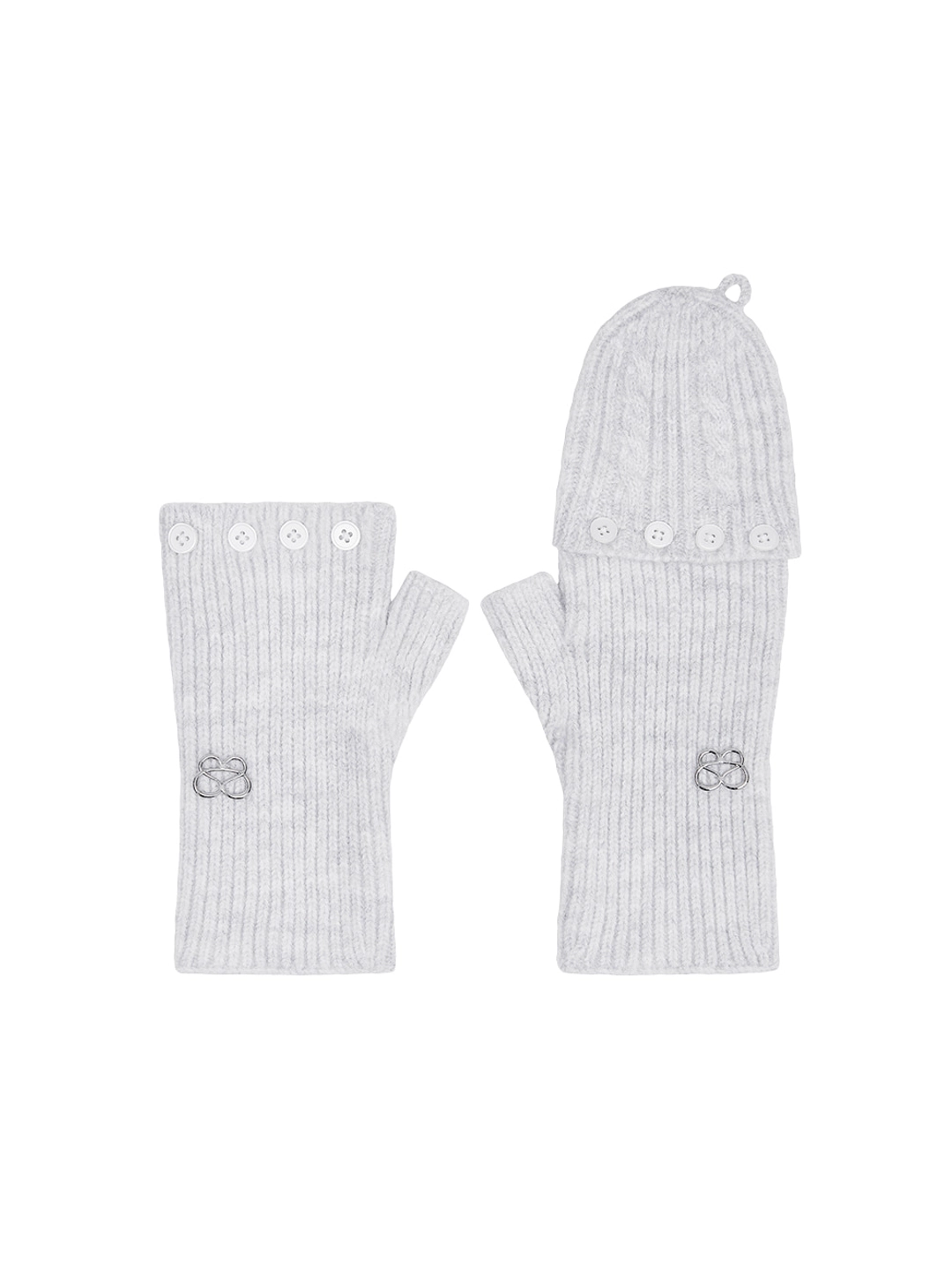 뚜오미오 MULTIWAY KNIT GLOVES [HEATHER GREY] 상품 이미지 1