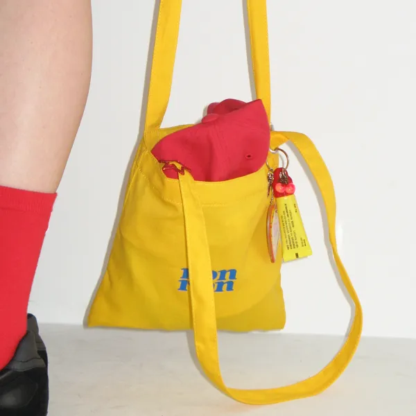 LOGO MINI CANVAS BAG YELLOW