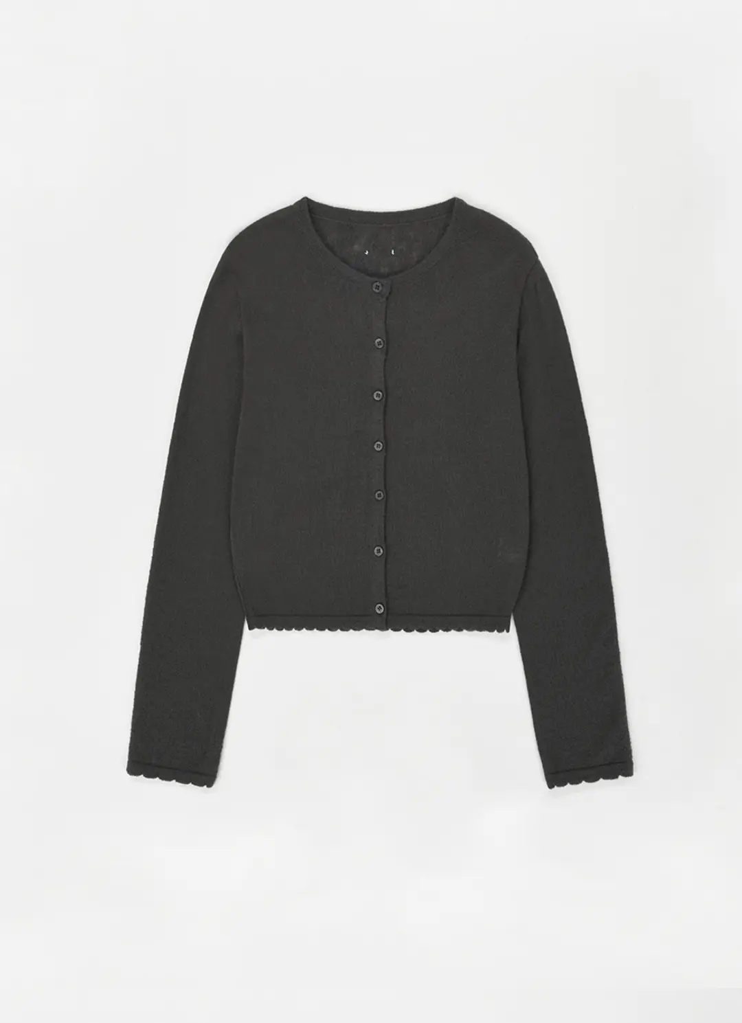 이브세이지 Round Crop Cardigan (Charcoal) 상품 이미지 1