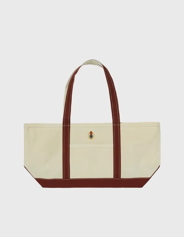 CREST CANVAS BAG (S) / Burgundy