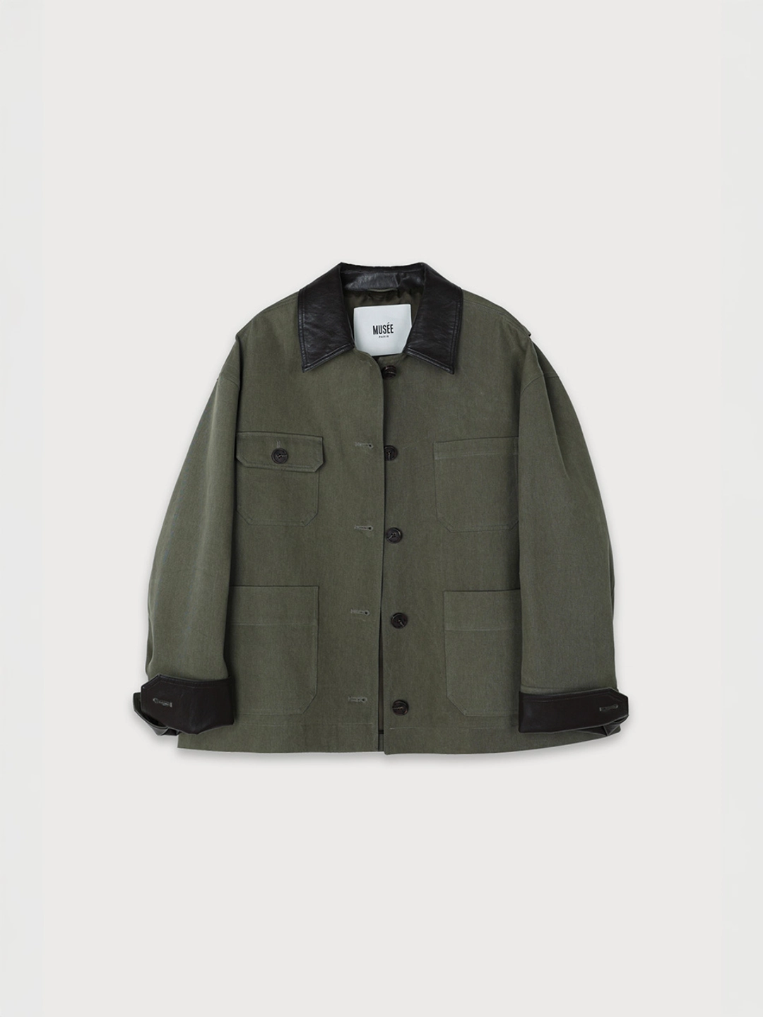 뮤제 FALLET Oversize Work Jacket_Khaki 상품 이미지 2