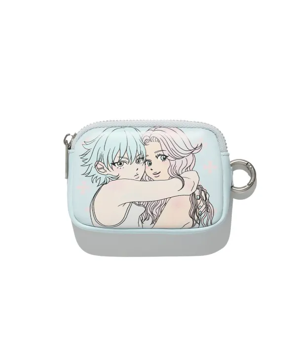 doodle graphic soft card wallet[mint]