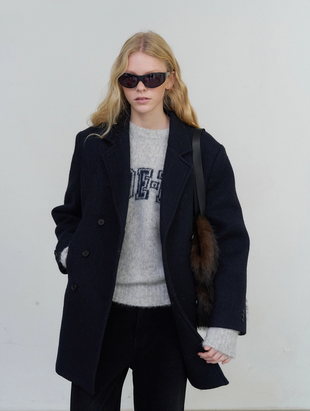 포에토 [2nd] Overtone wool peacoat - navy 상품 이미지 2