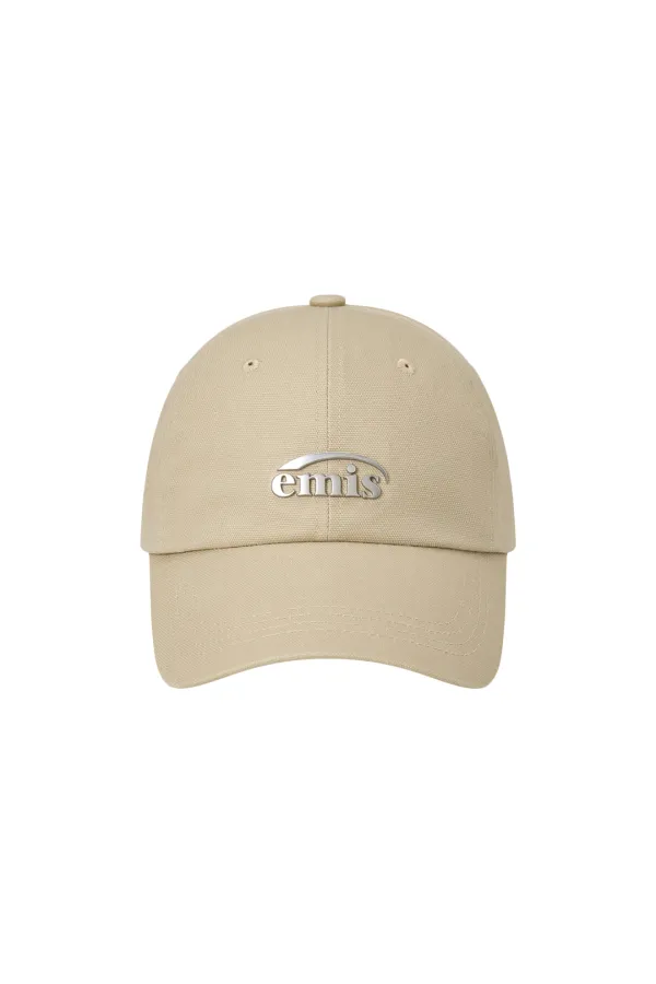 METAL LOGO BALL CAP-BEIGE
