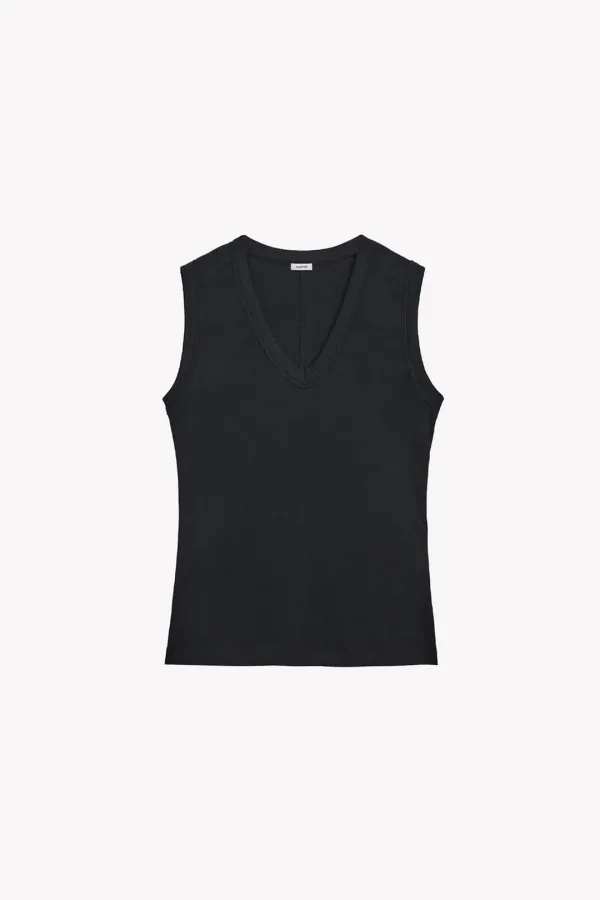 Wena V Neck Sleeveless (Black)