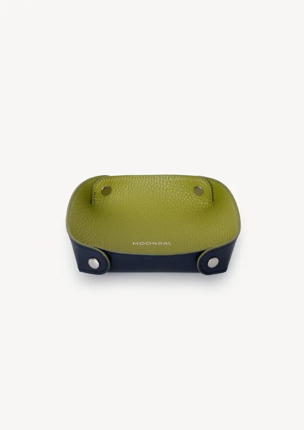 Leather Tray in Navy