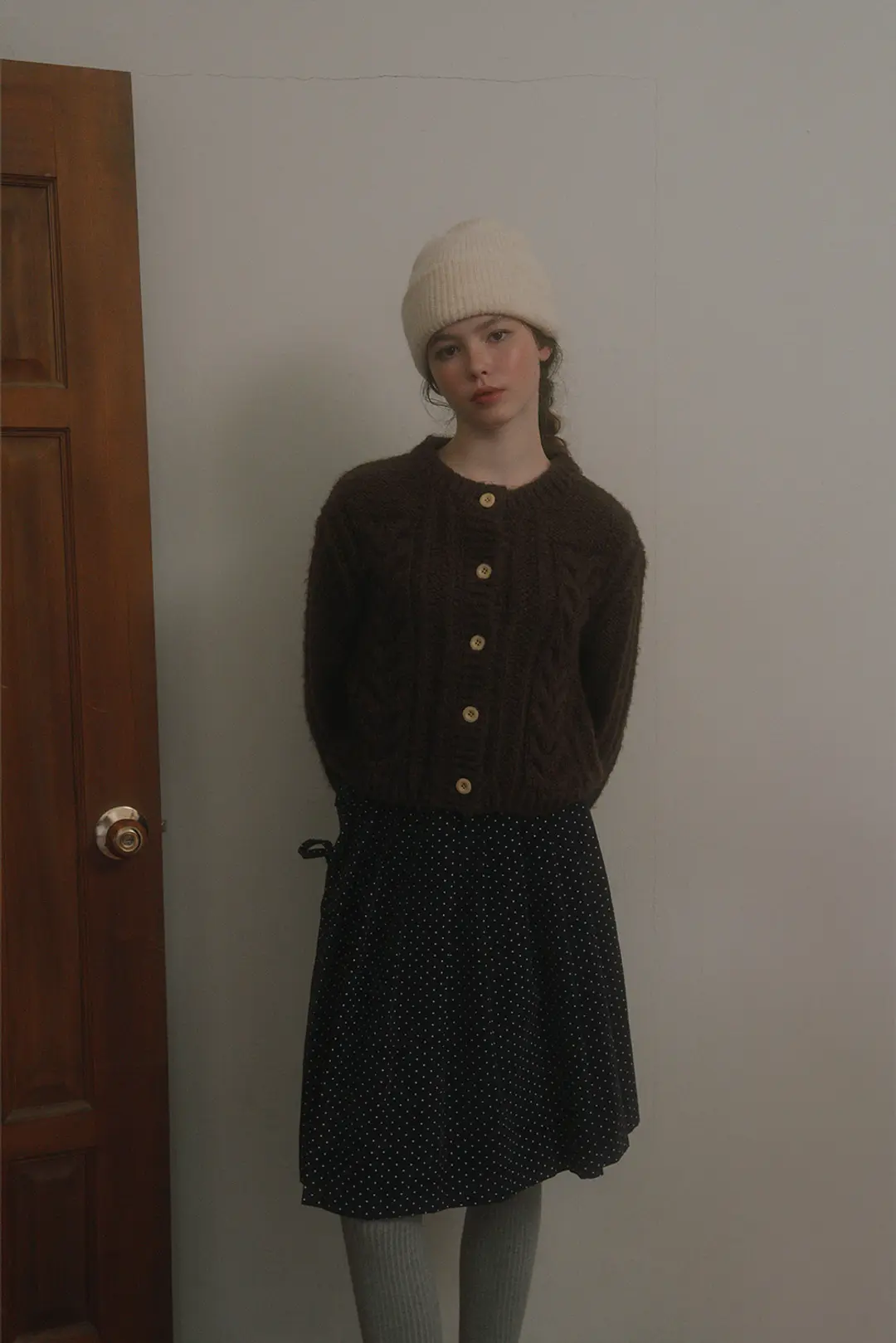 위드아웃썸머 Nutty cable cardigan_brown 상품 이미지 1