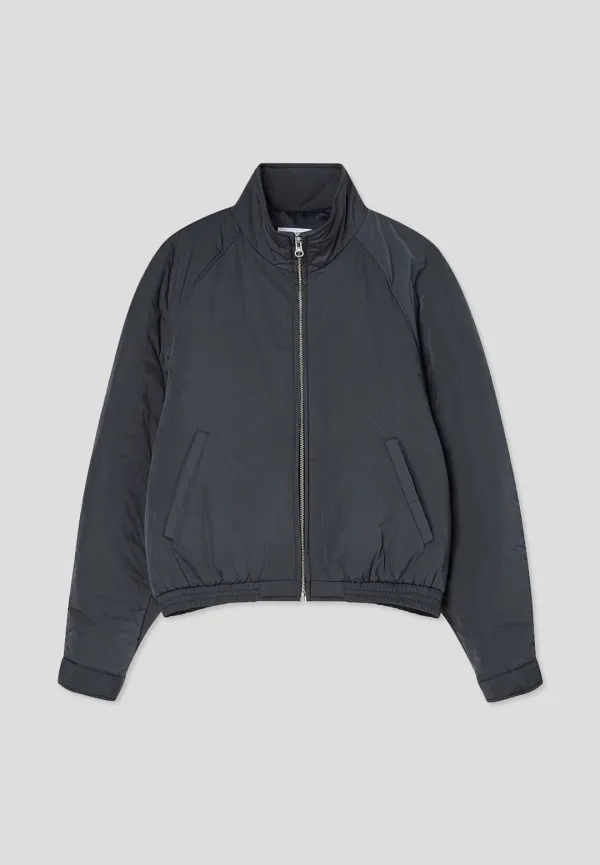 Raglan sleeve padded jacket (navy)