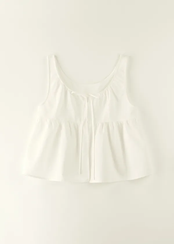 Shirring blouse / White