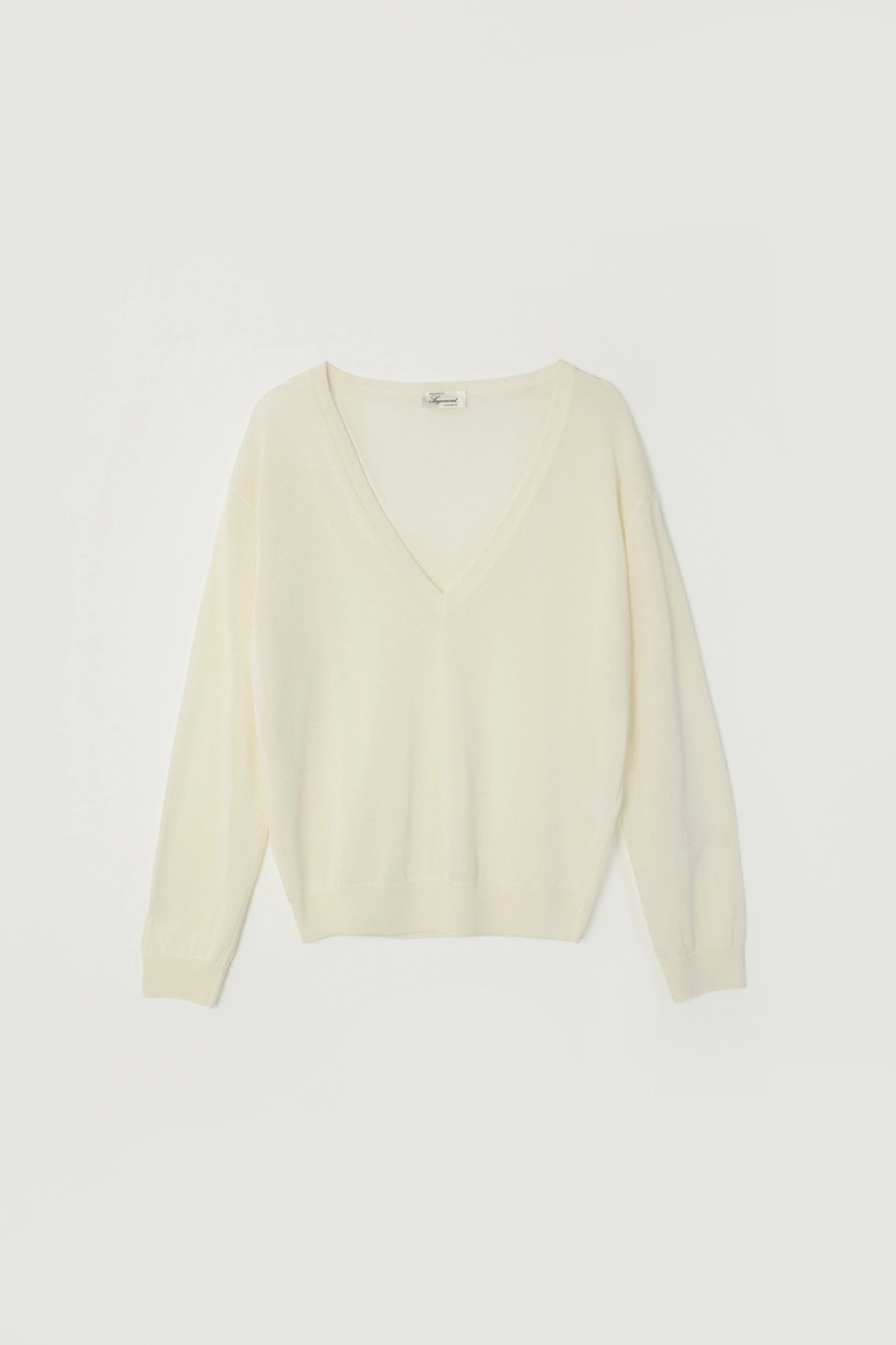 세이지먼트 [05.29 예약발송] LINLEY LINEN DEEP V-NECK KNIT_IVORY 상품 이미지 1