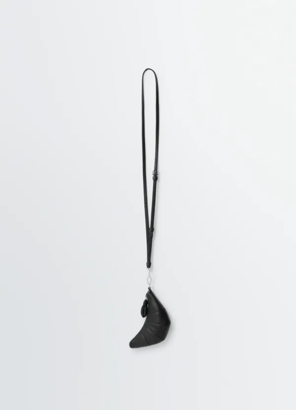 CROSS-BODY CROISSANT COIN PURSE IN LEATHER