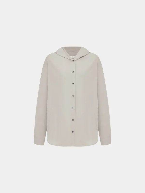 Namy viscose linen blended hoodie BL