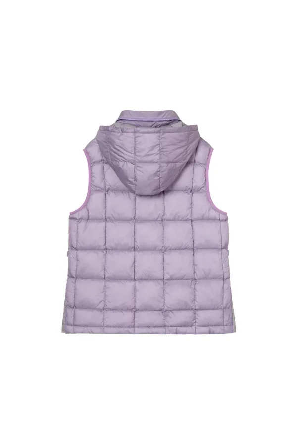POINT WELLON HOOD VEST IN PURPLE