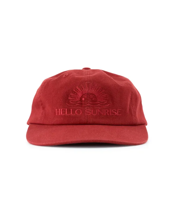 Washed OG Logo 6Panel Cap_Red