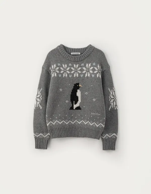 Penguin Wool Sweater - Grey