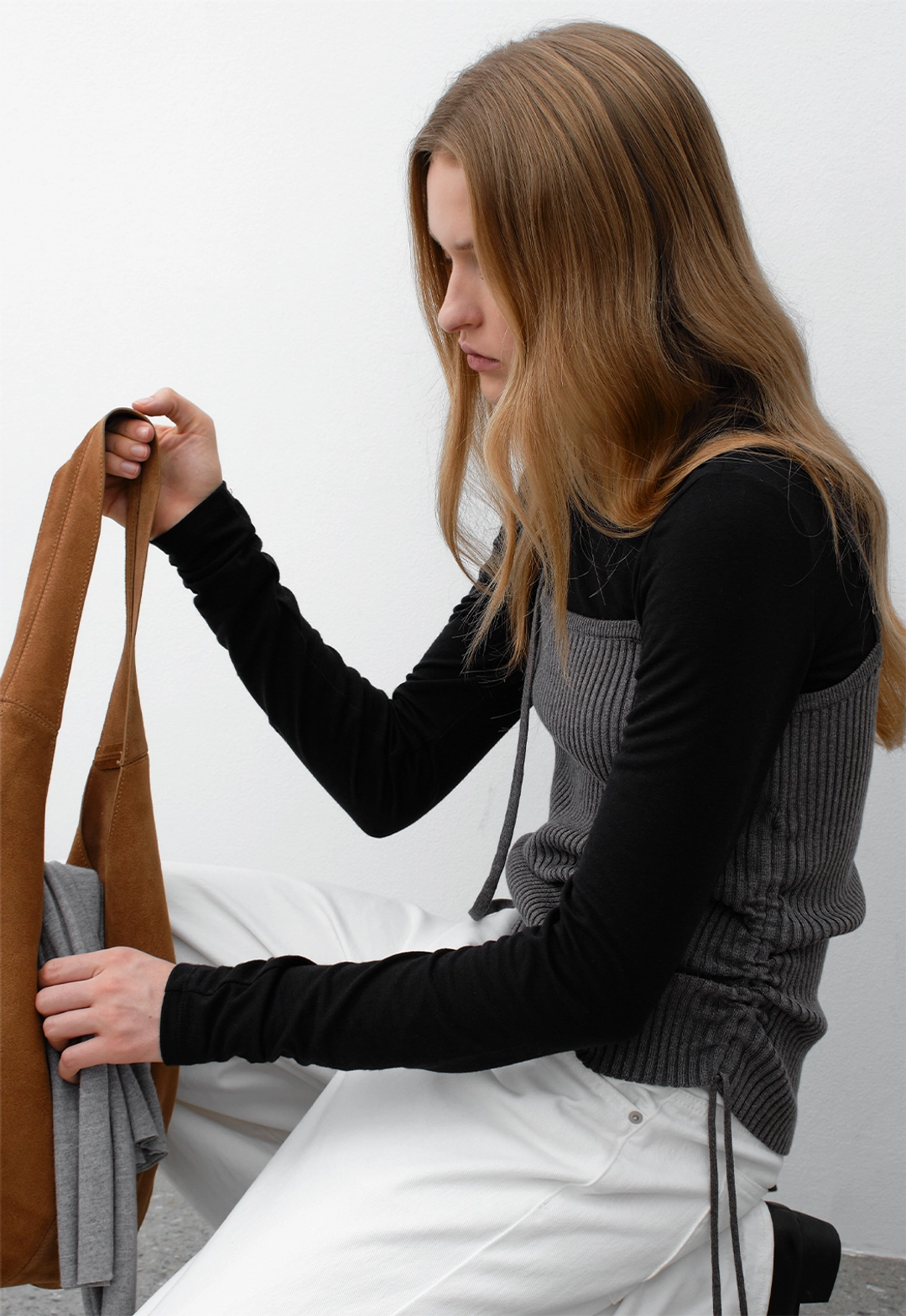아뜰리에 나인 (Z-T-7103)LEO BUSTIER TIE KNIT S 상품 이미지 3