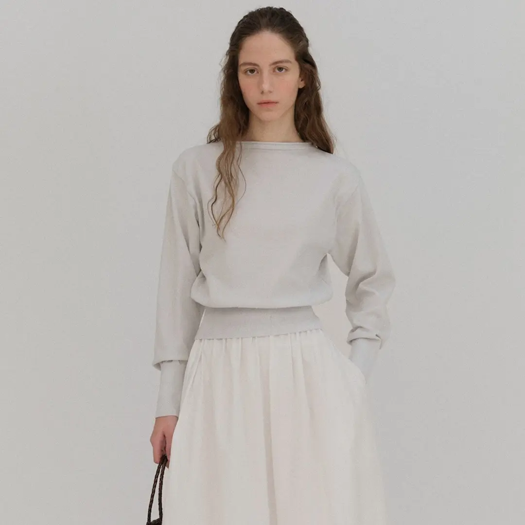베이오드 Rolled neck knit_sky blue 상품 이미지 2