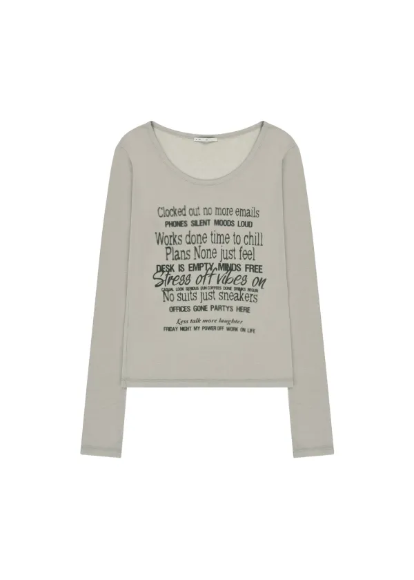 [7TH] SMUDGED LETTERING T, BEIGE