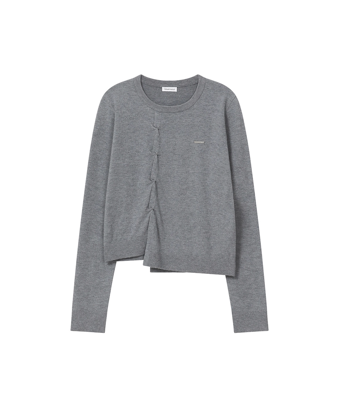 미세키서울 Origami pleats knit top GREY 상품 이미지 2