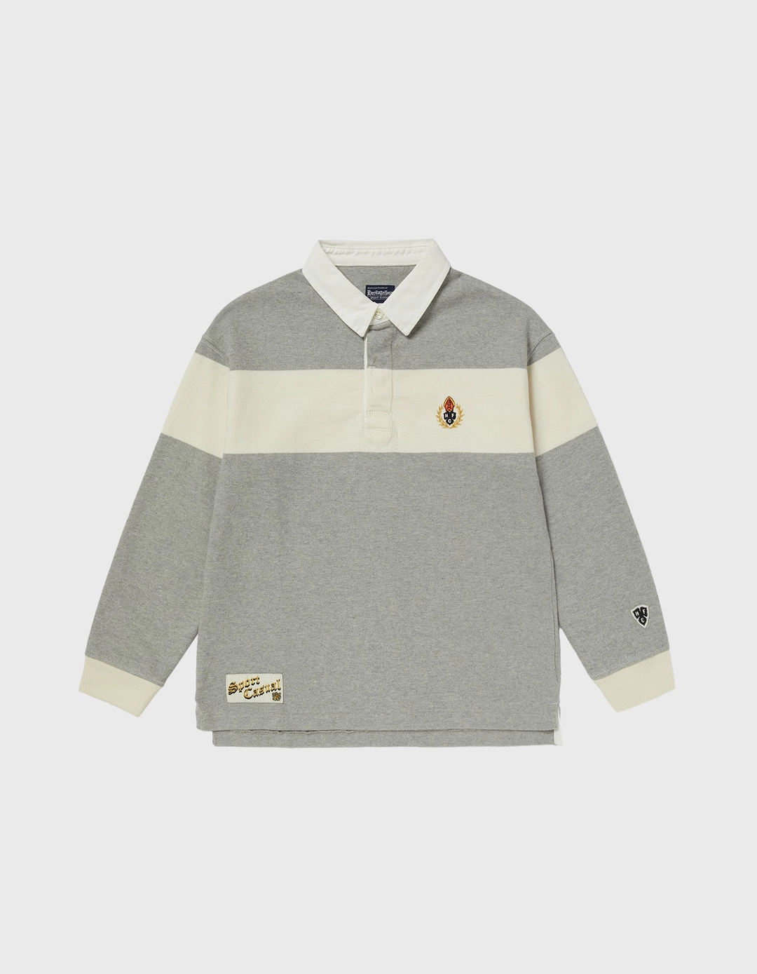 헤리티지플로스 CHILDREN WASHED 7.5S RUGBY SHIRT / M.Grey(8%) 상품 이미지 1