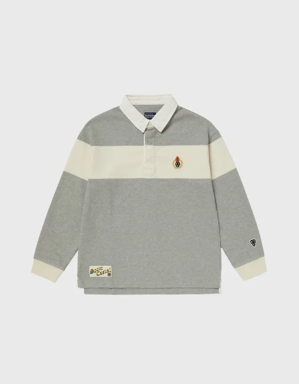 CHILDREN WASHED 7.5S RUGBY SHIRT / M.Grey(8%)