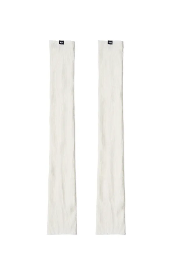 Sheer Rib Leg Warmer White