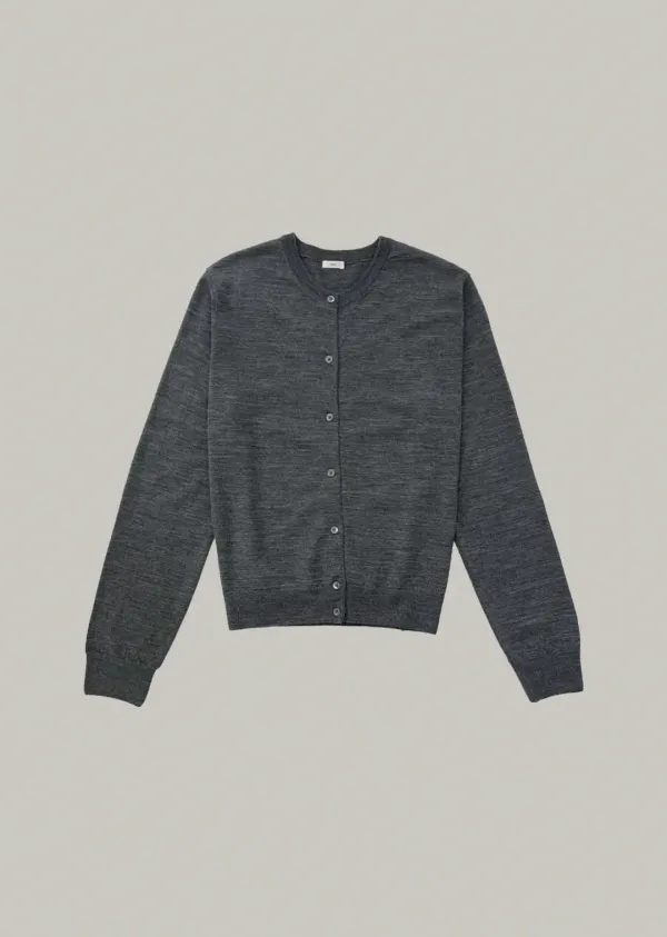 merino sleeveless cardigan set