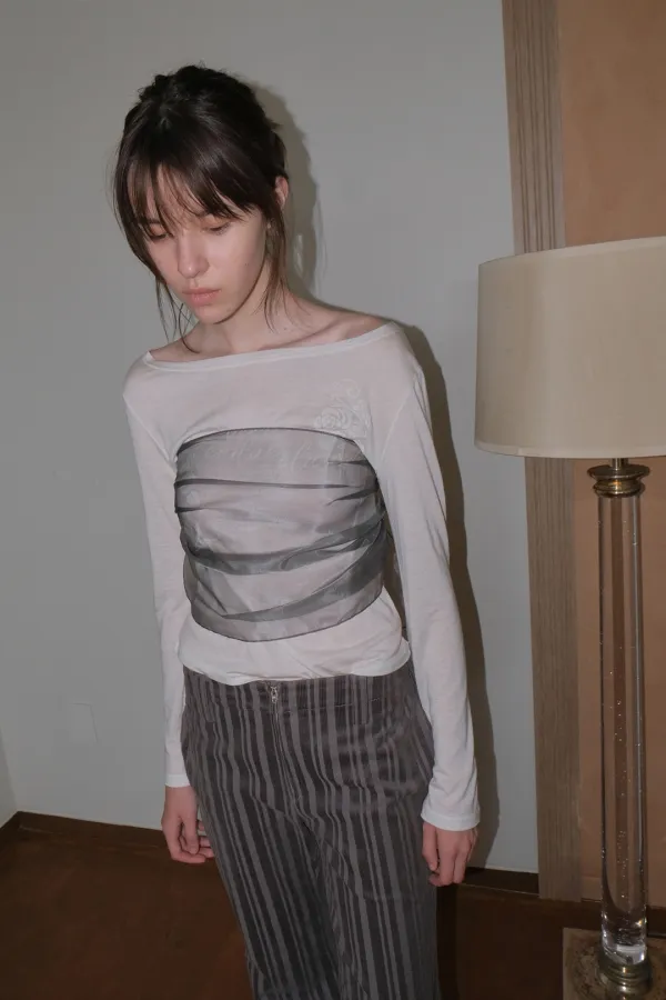 SHEER ORGANZA SCARF_GREY