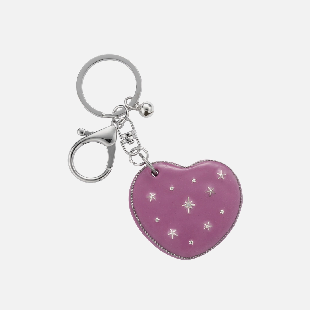 엔프프 heart dia mirror key ring-purple pink 상품 이미지 1