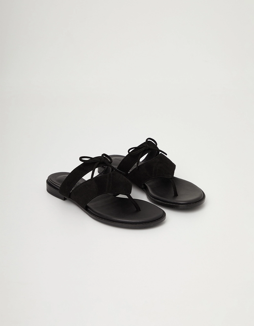 러브어스유 Suede Ribbon Sandal (Black) 상품 이미지 1