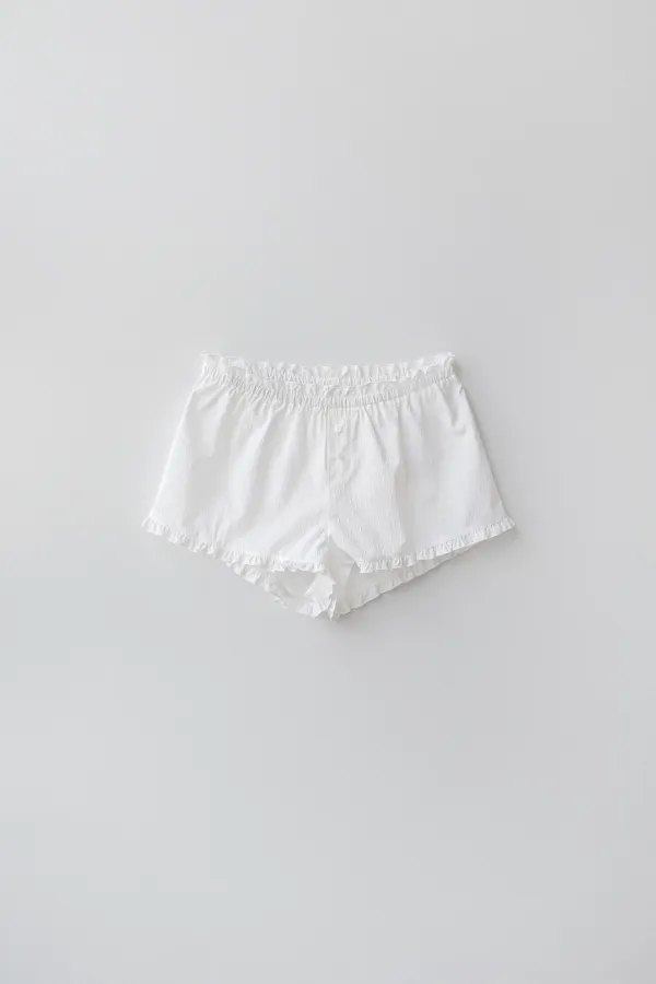 Ella frill half pants (white)