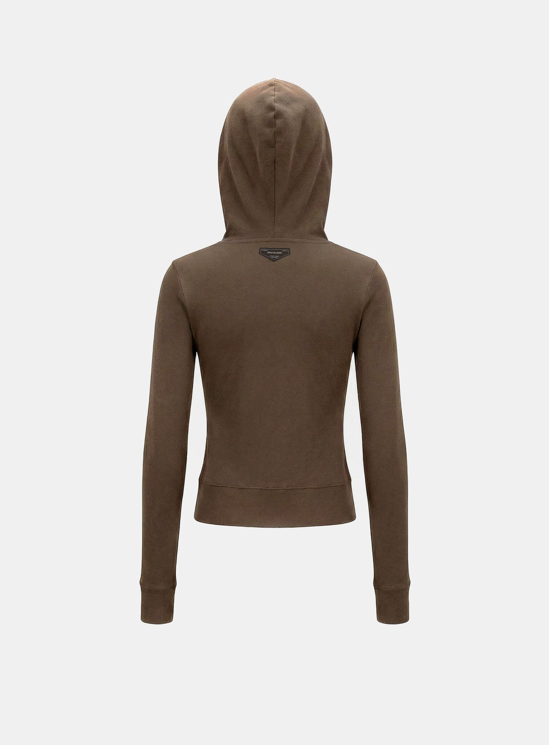 배드블러드 [w-hde26-002] BS Cotton Jersey Zip-Up Hoodie - Brown 상품 이미지 2