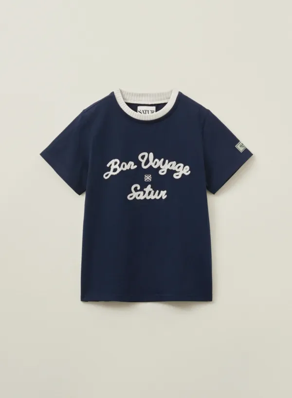 (W) Satur Logo Voyage T-Shirt - Art Cream