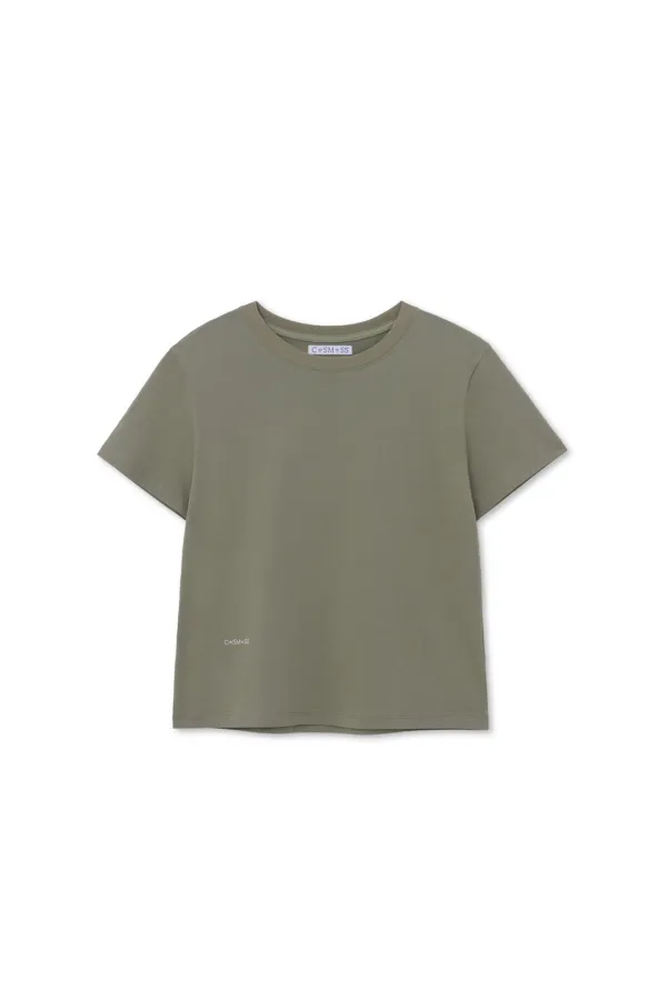 SYMBOL LOGO EMBROIDERED T-SHIRT (KHAKI)