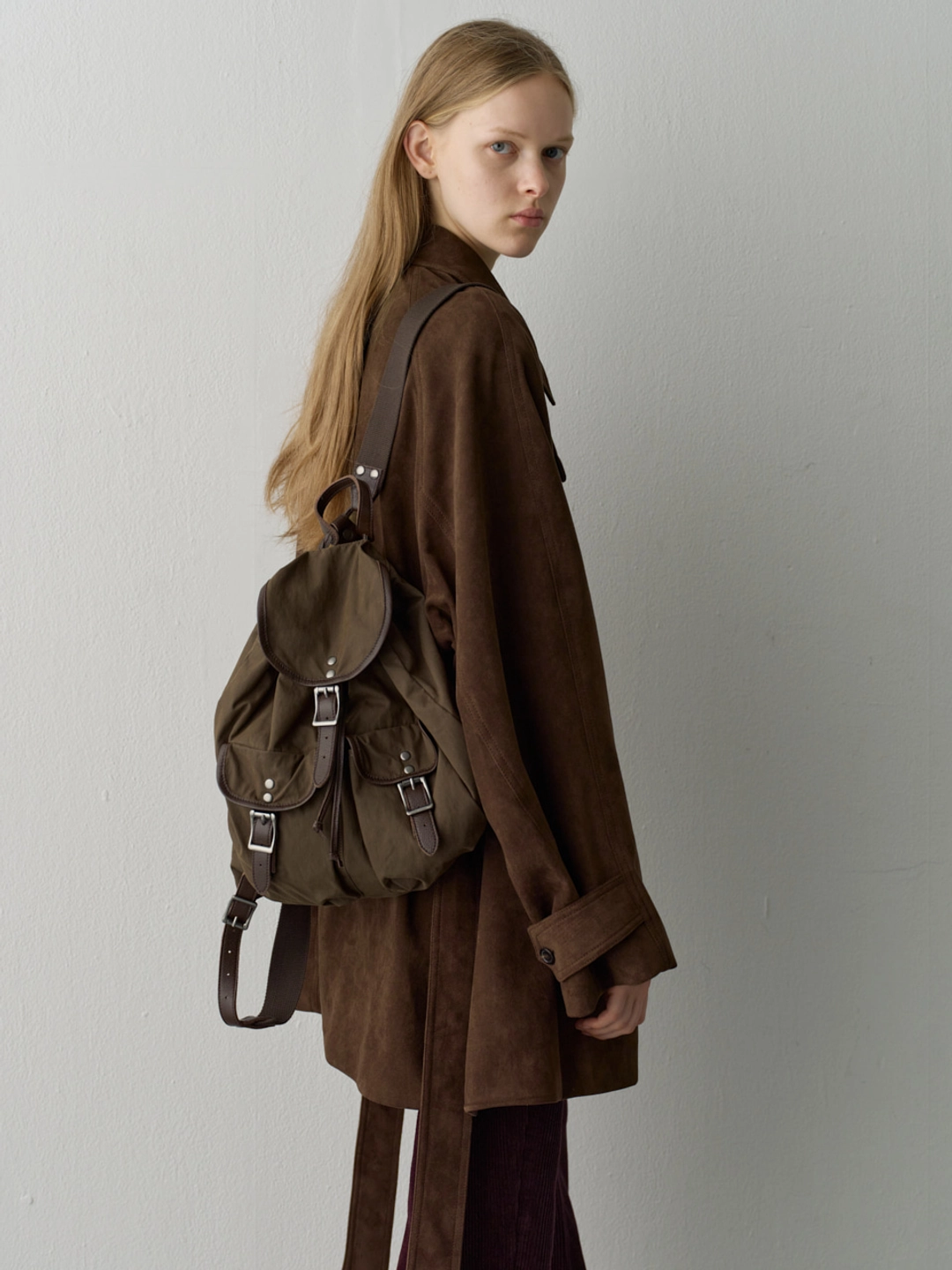 파사드패턴 루트 백팩_khaki brown 상품 이미지 2
