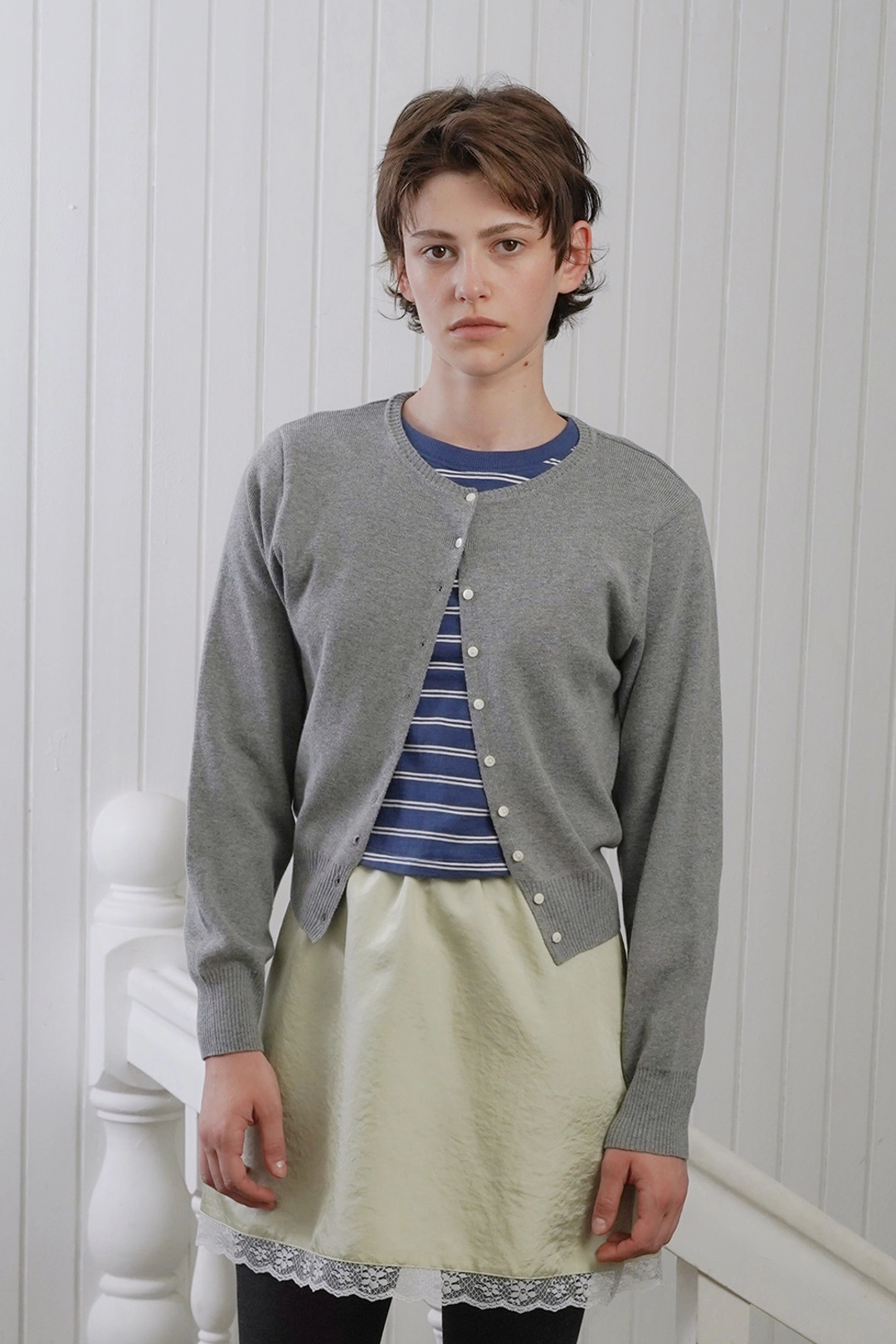 위드아웃썸머 Essencial cardigan_gray 상품 이미지 1