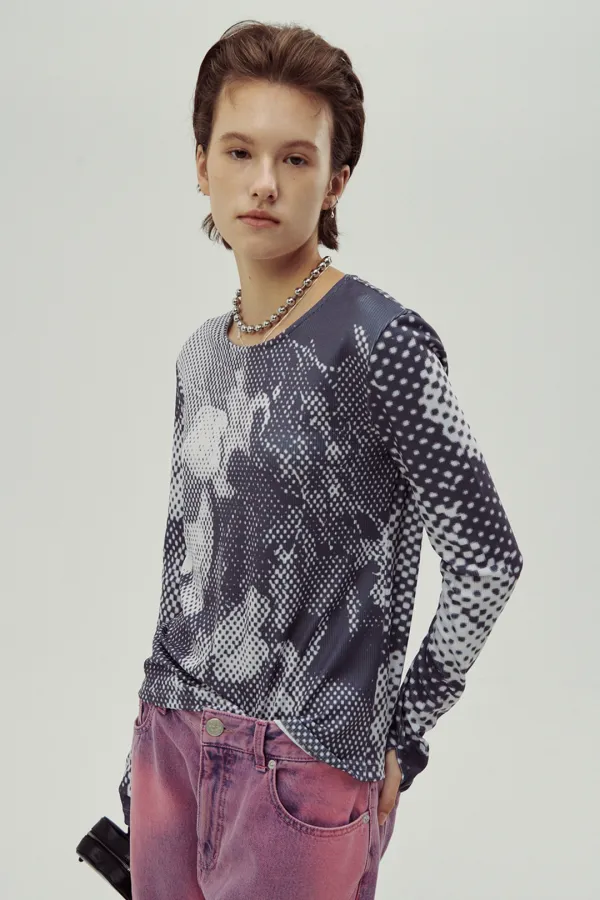 Wild Flower Long Sleeve (Grey)