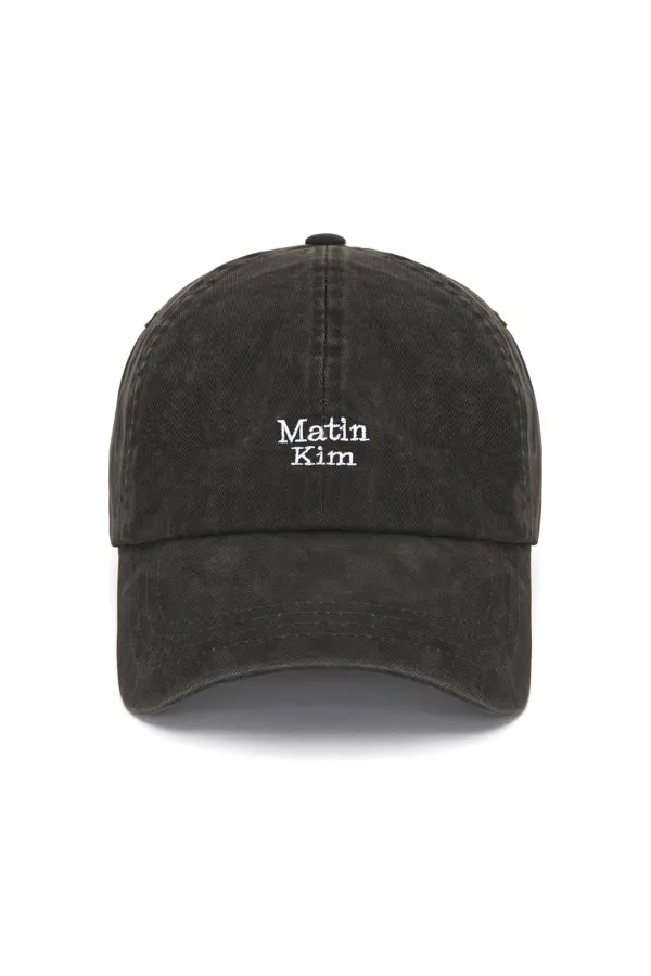 MATIN MINI LOGO BALL CAP IN CHARCOAL