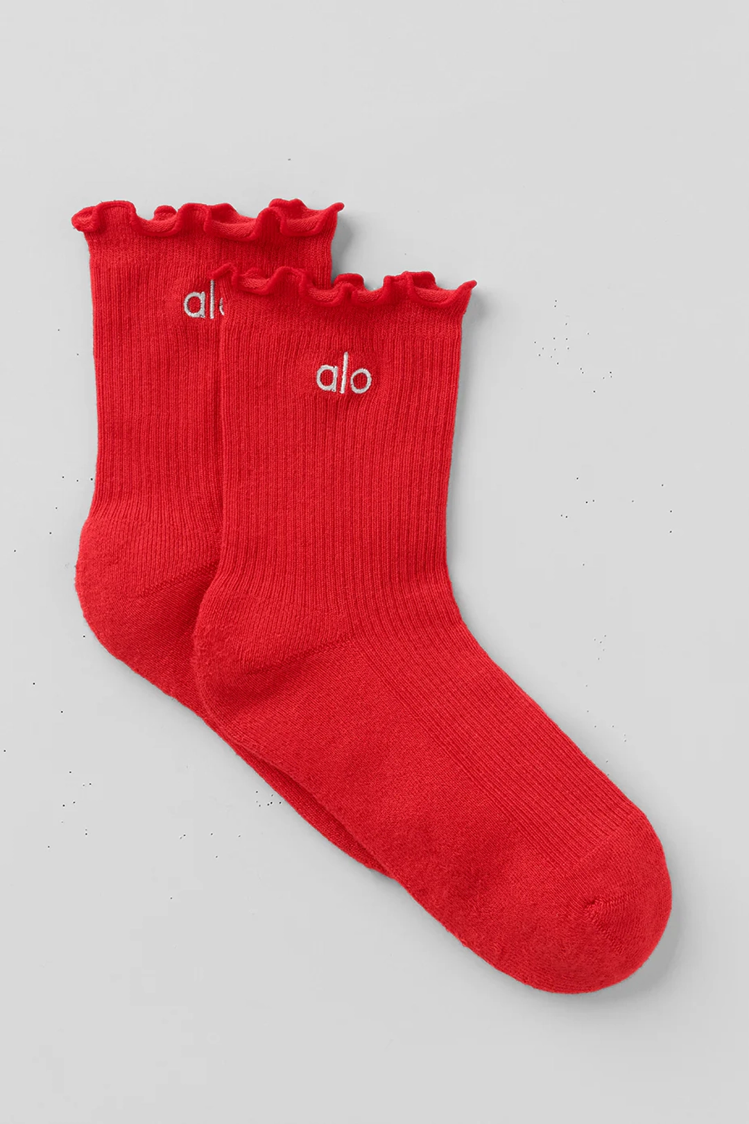 알로요가 Women's Lettuce Edge Sock - Bright Red 상품 이미지 1