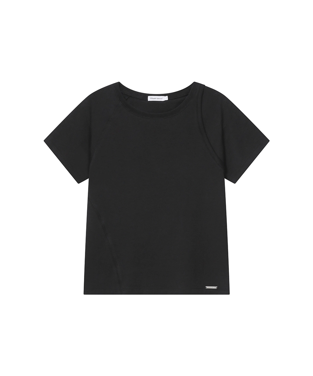 미세키서울 [Flagship Store Exclusive] Mixed short sleeve BLACK 상품 이미지 1