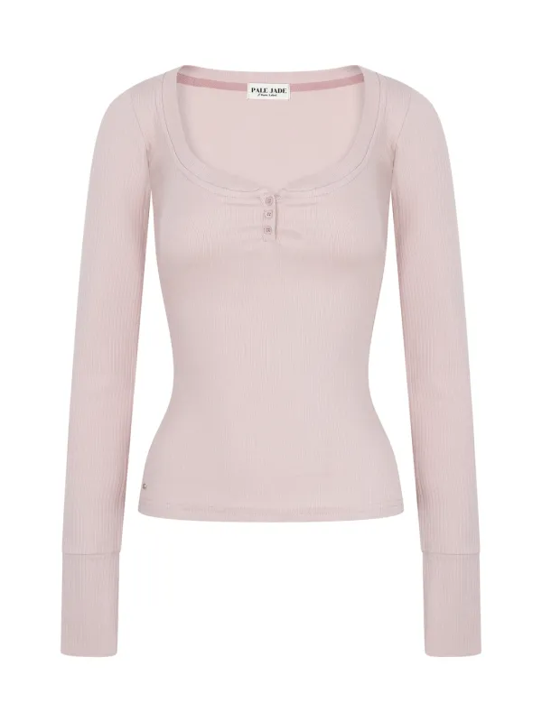 Ribbed Henley T