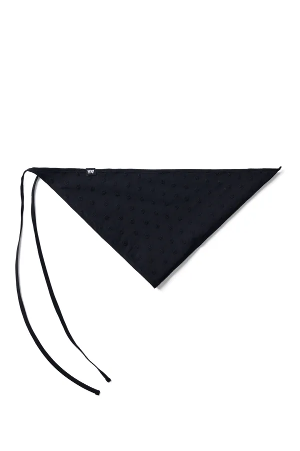 Flower Hair Scarf Black