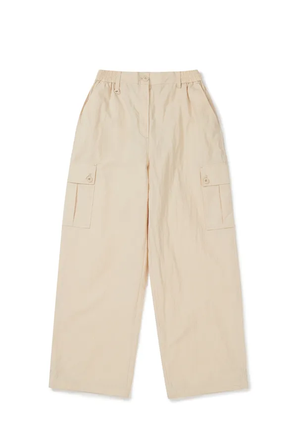 [25SS clove] Parachute Cargo Pants (Beige)