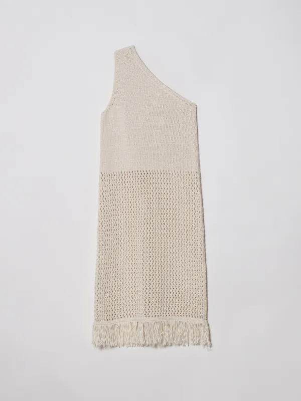 ONE SHOULDER SHAWL DRESS [IVORY]